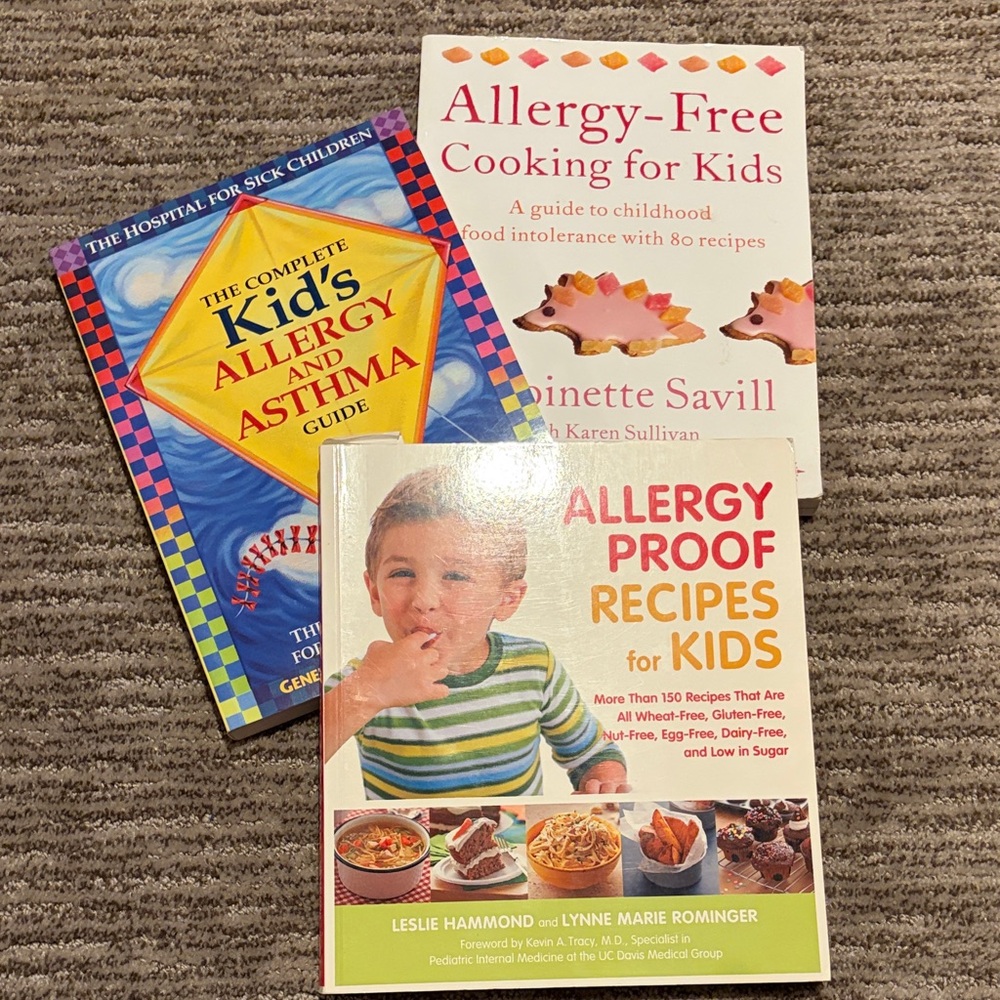 Food Allergy Cookbooks Set of 3 Dairy-Free Egg-Free Allergen Free